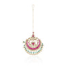 Gold Plated Vivaah Red Green Kundan Tikka