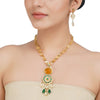 ANMOL KUNDAN FLOWER PENDANT NECKLACE SET