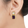 ANMOL OVAL KUNDAN AMETHYST PENDENT SET