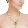 ANMOL FLUORITE TIKONA PENDANT NECKLACE SET