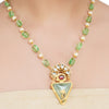 ANMOL FLUORITE TIKONA PENDANT NECKLACE SET