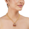 Gold Plated Barsaat Ruby Set