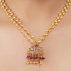 Gold Plated Barsaat Ruby Set