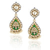 Gold Plated Vivaah Blue Green Kundan Necklace Set
