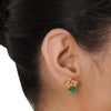 Gold Plated Barsaat Zircon Green Onyx Pendant Set