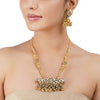 Gold Plated Barsaat Kundan Ghungroo Necklace Set