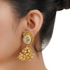 Gold Plated Barsaat Kundan Ghungroo Necklace Set