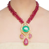 ANMOL ZIRCON  FLOWER  PENDANT NECKLACE SET