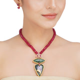 ANMOL TIKONA ZIRCON PENDANT SET