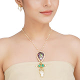 ANMOL PAN STONE PENDANT NECKLACE SET
