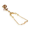 Gold Plated Vivaah Red Kundan Flower Haathphool Pair