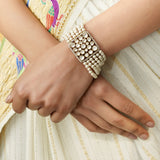 Sankranti Square Polki Bracelet