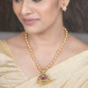 22k Gold Plated Amolya Ratna Pendant Set