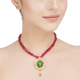 ANMOL ZIRCON GREEN SEMI KARBIN PENDANT