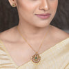 22k Gold Plated Amolya Mayura Pendant Set