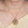 22k Gold Plated Amolya Mayura Pendant Set