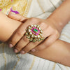 Sankranti Tear kundan Exclusives Ring