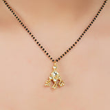 Gold Plated Kundan Flower Mangalsutra