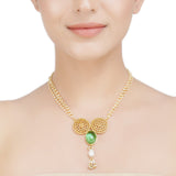 ANMOL FLOWER ZIRCON NECKLACE