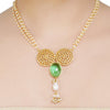 ANMOL FLOWER ZIRCON NECKLACE
