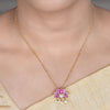 22k Gold Plated Amolya Padmika Pendant Set