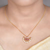 22k Gold Plated Amolya Ardhika Pendant Set