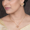 22k Gold Plated Amolya Ardhika Pendant Set
