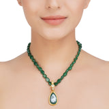 ANMOL GREEN PAN PENDANT