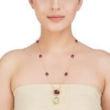 ANMOL RED PENDANT NECKLACE