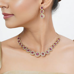 22k Gold Plated Tarini Ahana Necklace set
