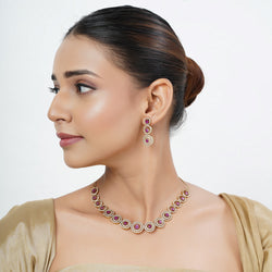 22k Gold Plated Tarini Ahana Necklace set