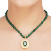 ANMOL ZIRCON ROUND GREEN  PENDANT