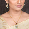 22k Gold Plated Amolya Jhumira Pendant Set