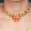 22k Gold Plated Amolya Amra Necklace Set