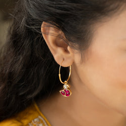 Sparsh 22k Gold Plated Hoops