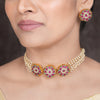 22k Gold Plated Amolya Trilota Choker Set