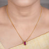 22k Gold Plated Amolya Ruhani Pendant Set