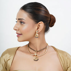 22k Gold Plated Tarini Charulata Necklace set