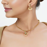 22k Gold Plated Tarini Darika Necklace set