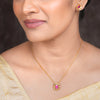 22k Gold Plated Amolya Vedhika Pendant Set