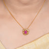 22k Gold Plated Amolya Vedhika Pendant Set