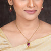 22k Gold Plated Amolya Ishira Pendant Set