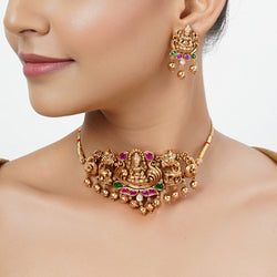 22k Gold Plated Tarini Ishika Necklace set