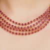 Kanchan Red Stone Necklace Set