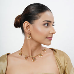 22k Gold Plated Tarini Jasmika Necklace set