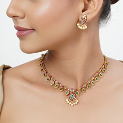 22k Gold Plated Tarini Jivanta Necklace set