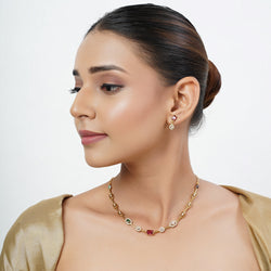 22k Gold Plated Tarini Kaamini Necklace set