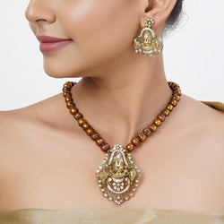 22k Gold Plated Tarini Kaumudi Necklace set