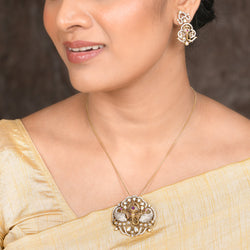 22k Gold Plated Amolya Divisha Pendant Set