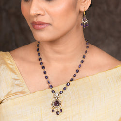 22k Gold Plated Amolya Kumudini Pendant Set